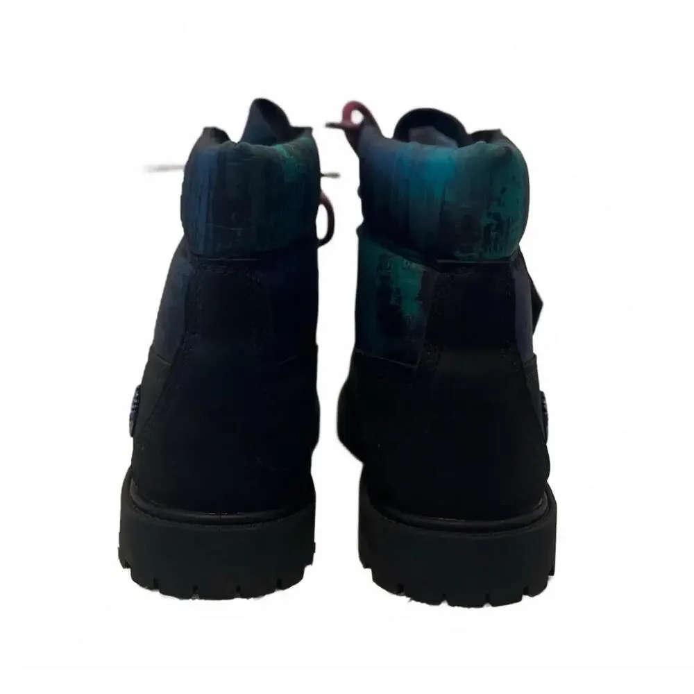Timberland Women’s Lace-Up Boots Black with Teal Accent - Picture 3 of 4